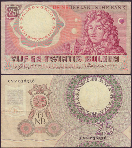 1955 Netherlands 25 Gulden L000331